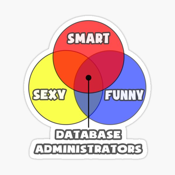 Venn Diagram - Database Administrators Sticker