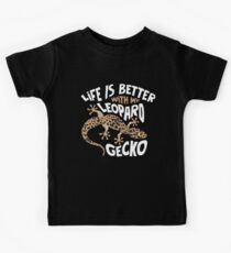 Cute Unique Life Is Better With My Leopard Gecko Art Gift Kids Tee
