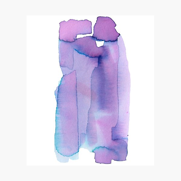 Watercolor Abstract Purple Photographic Print