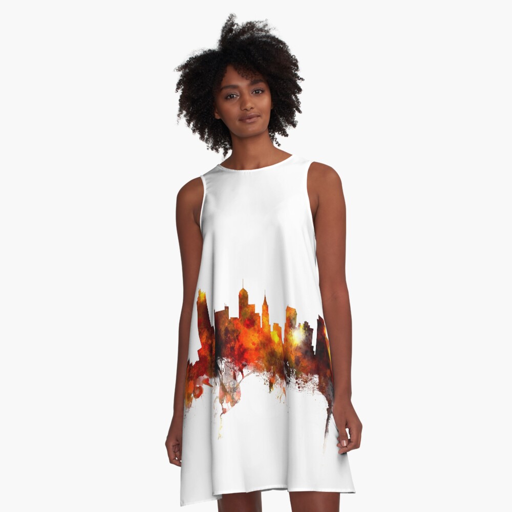 Memphis Tennessee Skyline A-Line Dress