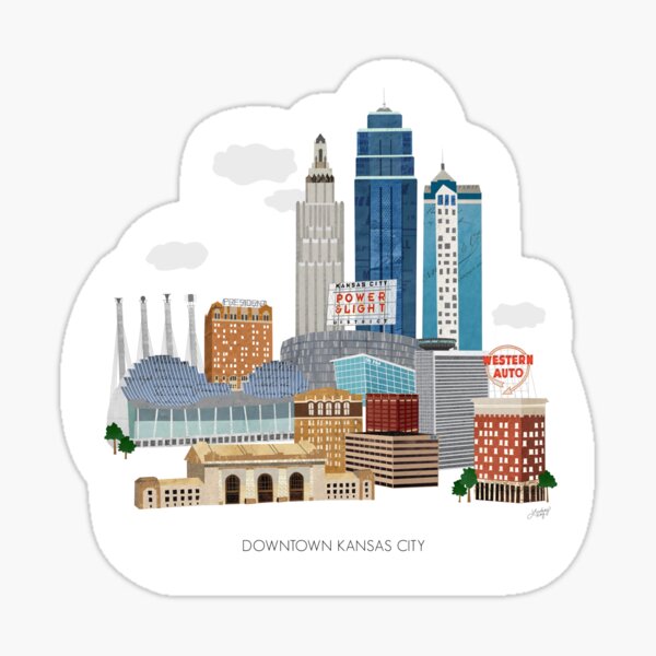 Item preview, Downtown Kansas City Illustration designed and sold by Lindseykayco.