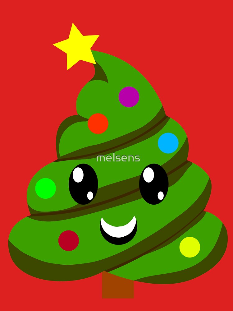 "Christmas Tree Poop Emojis Xmas Art Winter Gift" Tshirt for Sale by