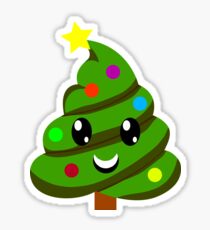Christmas Tree Poop Emojis Xmas Art - Winter Gift Sticker