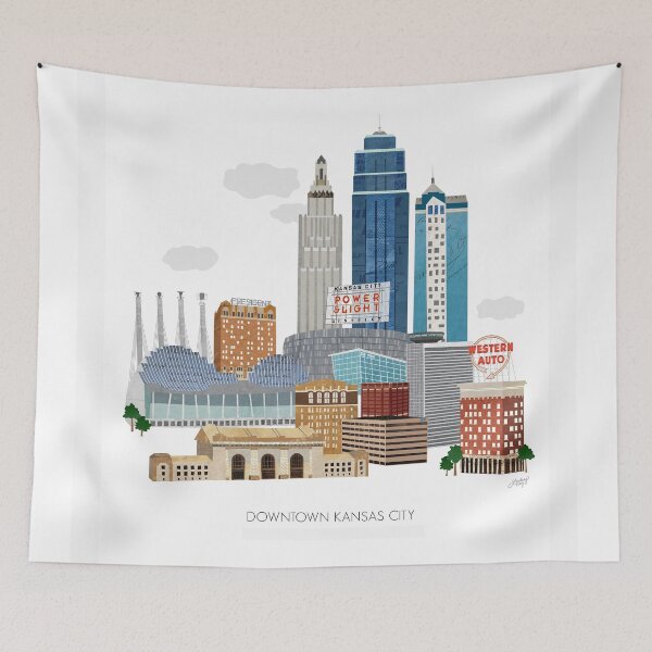Item preview, Downtown Kansas City Illustration designed and sold by Lindseykayco.