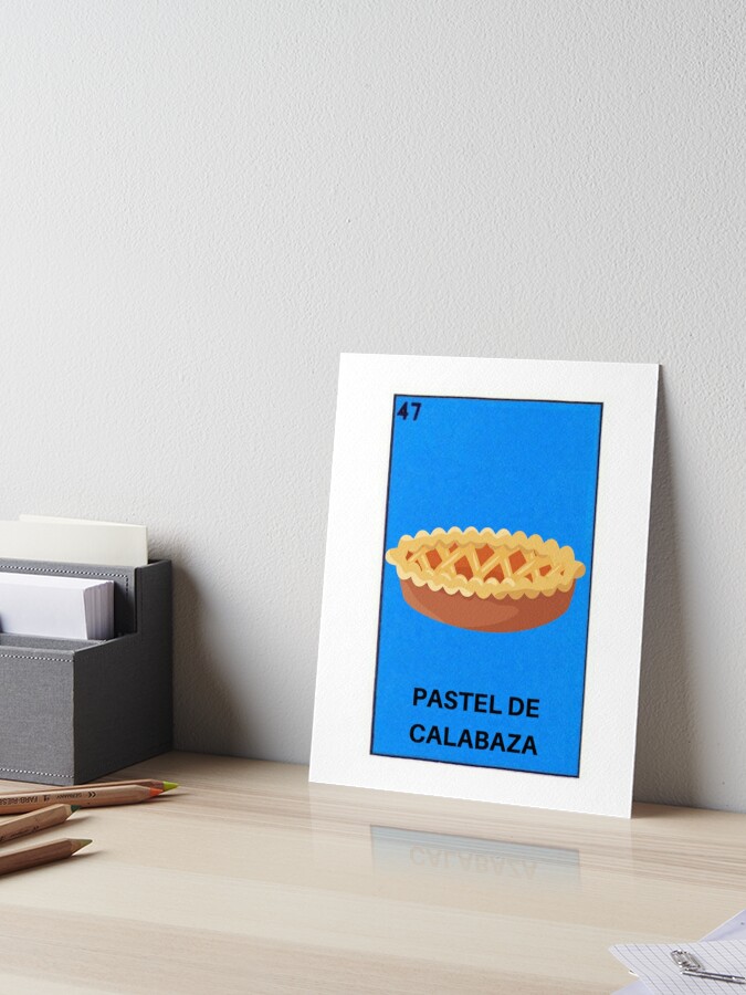 Pastel De Calabaza Thanksgiving Pumpkin Pie Loteria Bingo Card