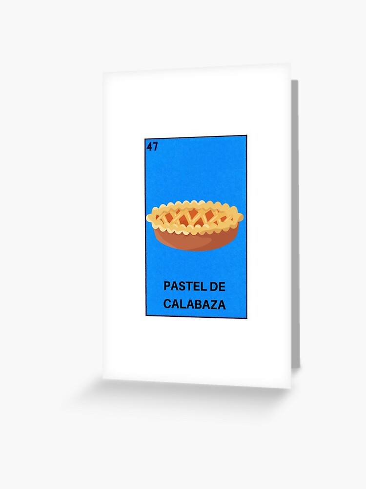 Tarjetas de felicitación «Pastel De Calabaza Acción De Gracias Pastel De  Calabaza Loteria Bingo Card» de casadeloteria | Redbubble