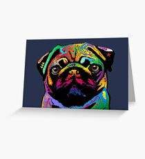 Pug Dog Greeting Card