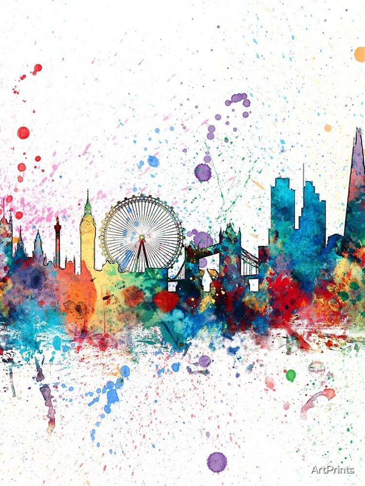 iPhone・スマホケース Society6 London Skyline Watercolor by ArtPause London England Skyline #1027 - artPause