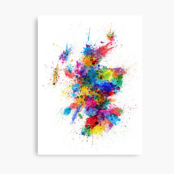 Item preview, Scotland Paint Splashes Map designed and sold by ArtPrints.