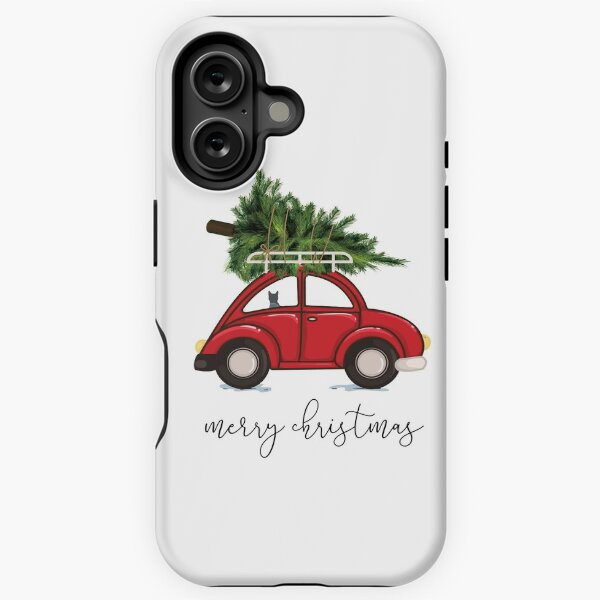 Item preview, Christmas Tree on Red Car with Cat designed and sold by 1XOROSE.