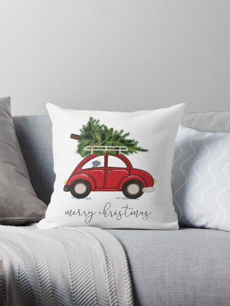 Artikel-Vorschau von Weihnachtsbaum auf rotem Auto mit Schnauzer, designt und verkauft von 1XOROSE.