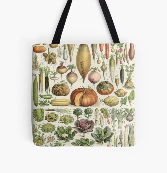 Cotton tote bag with fruits and veggie print | Valexico | Online Store