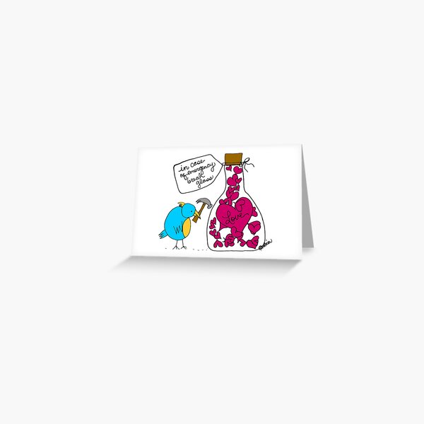 In Case of Emergency Break Glass Greeting Card