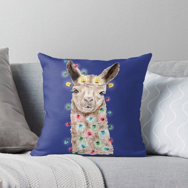 Item preview, Llama with Fairy Lights - Watercolour Painting designed and sold by Pattokarts.