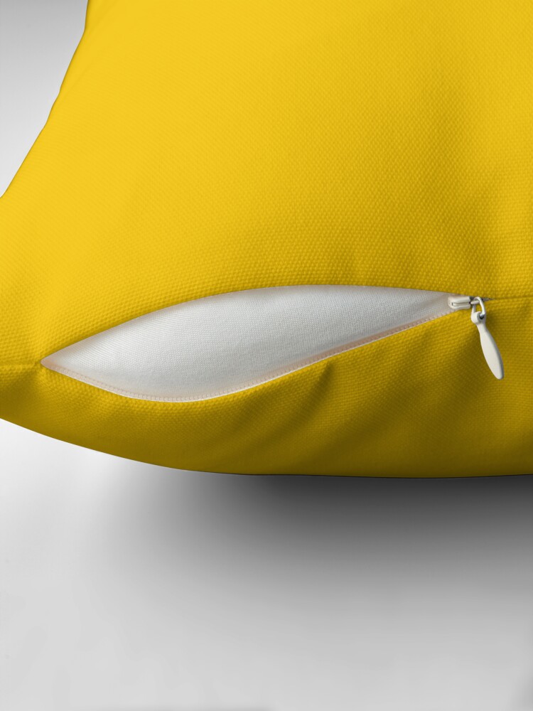 Thumbnail 2 of 4, Pillow, Solid Plain Mid Yellow designed and sold by Nevl.