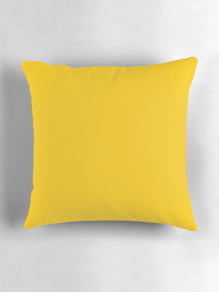 Thumbnail 3 of 4, Pillow, Solid Plain Mid Yellow designed and sold by Nevl.