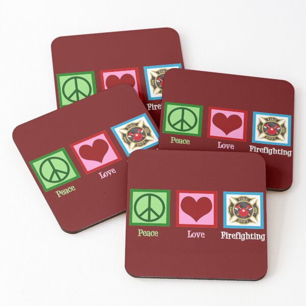 Item preview, Peace Love Firefighting designed and sold by Epic Love Designs.