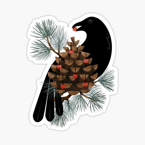 Bird & Berries Sticker