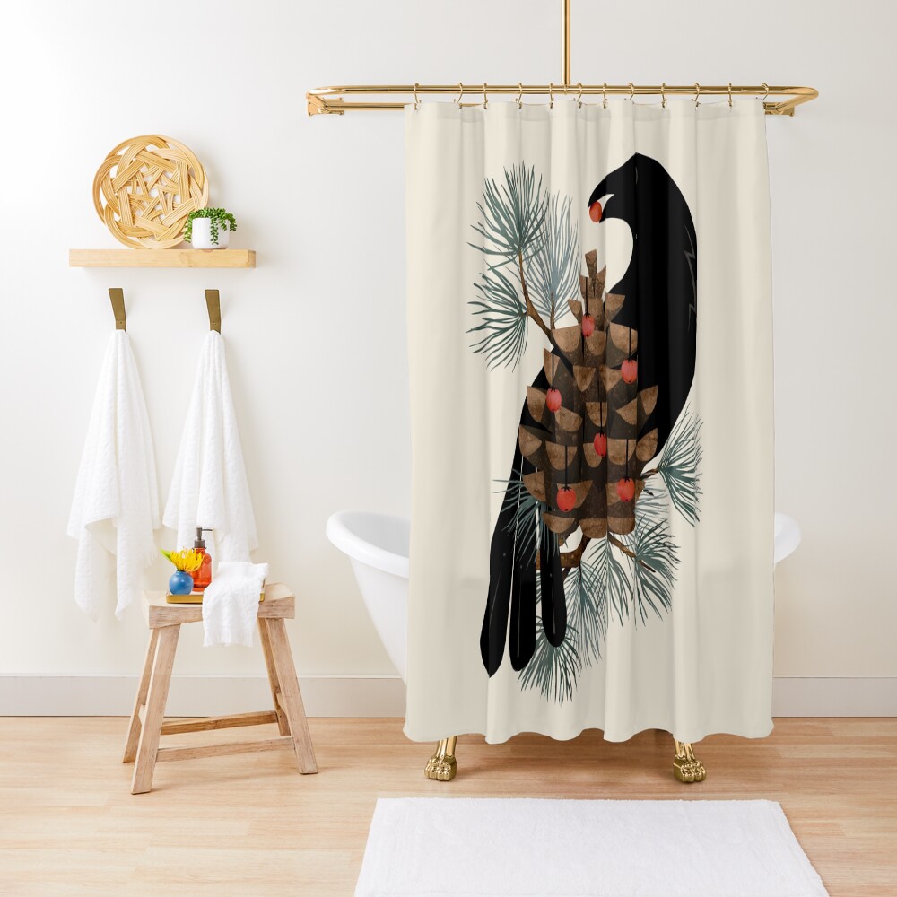 Bird & Berries Shower Curtain