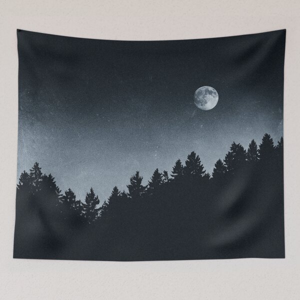 Item preview, Under Moonlight // Ghost Wood Vibes In A Dark Forest With Cascadia Trees In Magic Night Sky designed and sold by Tordis Kayma.