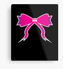 Pink bow Metal Print