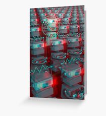 Retro 3D Robot Cinema Greeting Card