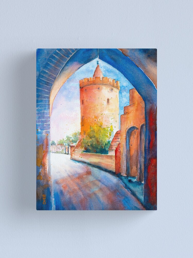 Alternative Ansicht von Mittenwalde, Berliner Tor & Pulverturm Leinwanddruck