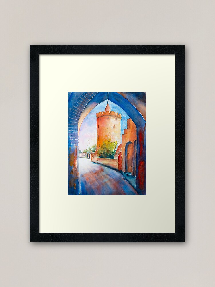 Alternate view of Mittenwalde, Berliner Tor & Powder Tower Framed Art Print