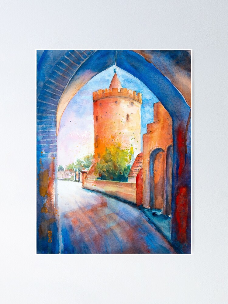 Alternative Ansicht von Mittenwalde, Berliner Tor & Pulverturm Poster
