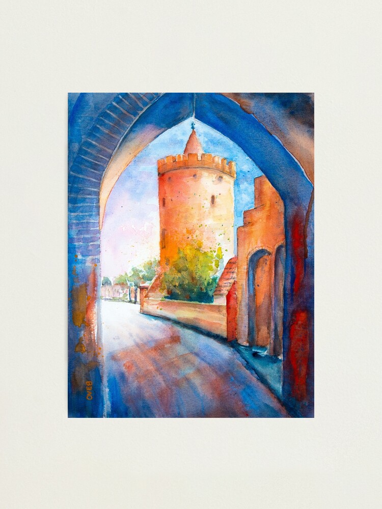 Alternative Ansicht von Mittenwalde, Berliner Tor & Pulverturm Fotodruck