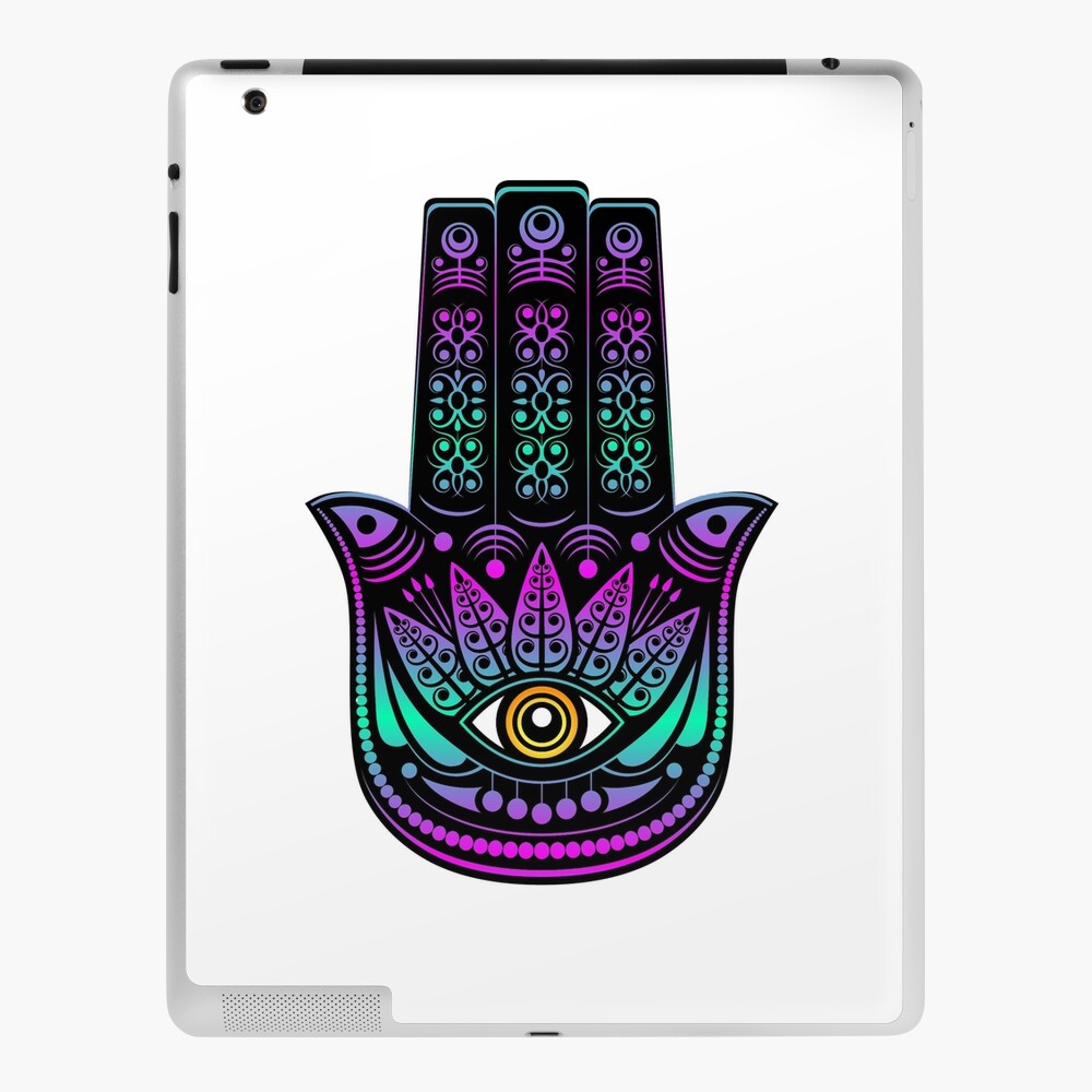 Hamsa Fatima Hand Evil Eye Namaste Spiritual Yoga' Men's Zip