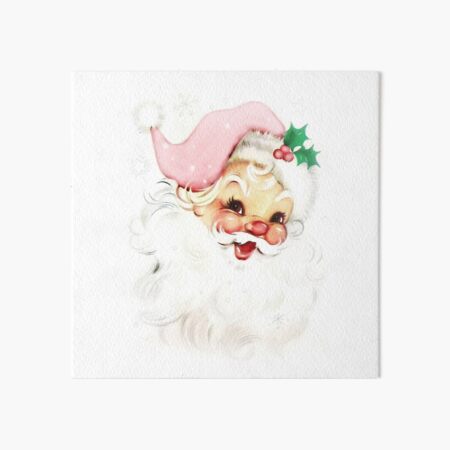 Item preview, Pink retro vintage santa designed and sold by SylviaCook.