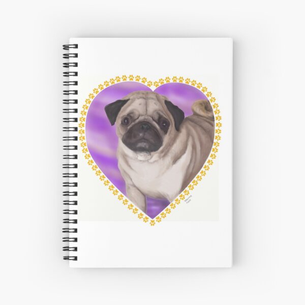 Pug Portrait Spiral Notebook