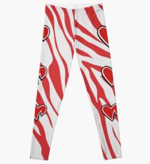 HBK Zebra Herz Weiß Leggings