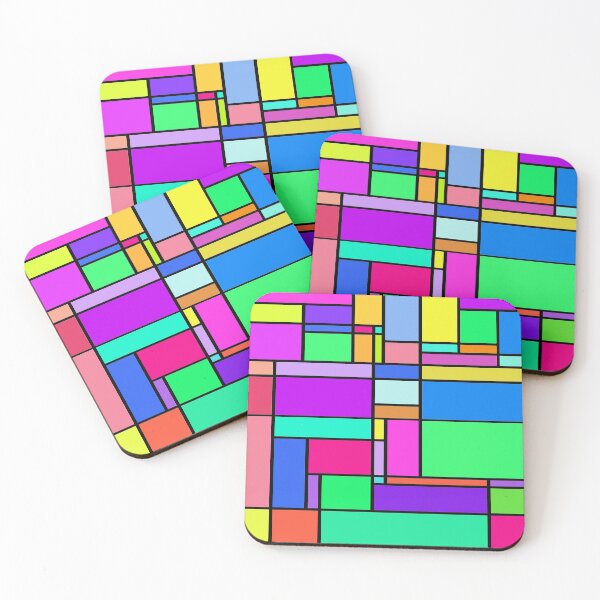 Item preview, colorful geometric square vector pattern designed and sold by lepetitjuif.