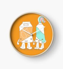 The Cutest Couple: Orange Juice & Toothpaste Clock