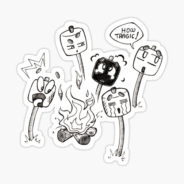 Item preview, Marshmallow Party Cartoony Candy Black and White Comic designed and sold by SaraVLeoni.