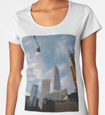 architecture, window, city, apartment, office, modern, house, business, sky, facade, outdoors, balcony, vertica Women's Premium T-Shirt