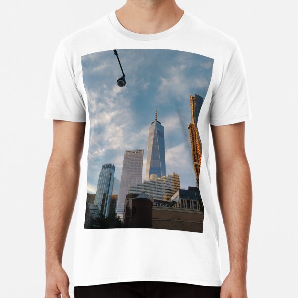 architecture, window, city, apartment, office, modern, house, business, sky, facade, outdoors, balcony, vertica Premium T-Shirt