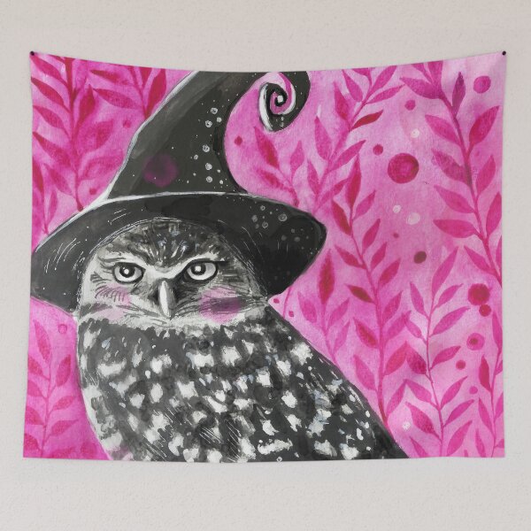 Item preview, Halloween Witch Owl ( Inktober 15 ) designed and sold by Savi Singh.