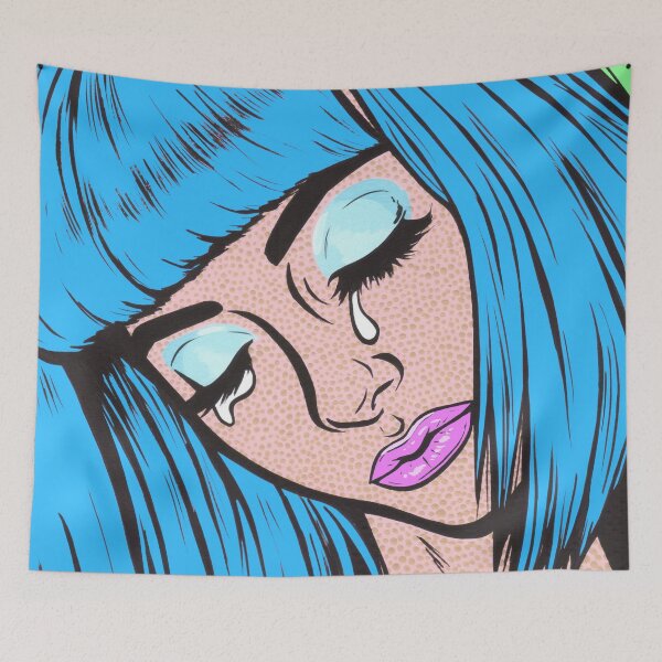 Item preview, Blue Bangs Crying Comic Girl designed and sold by turddemon.