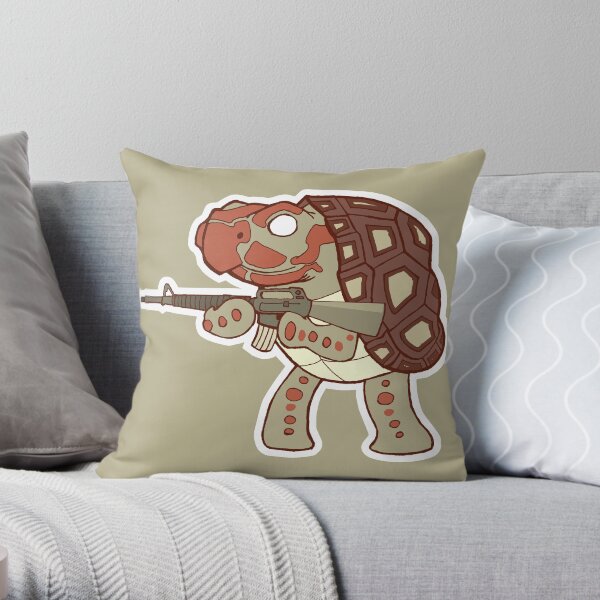 Tortoise Dude Throw Pillow
