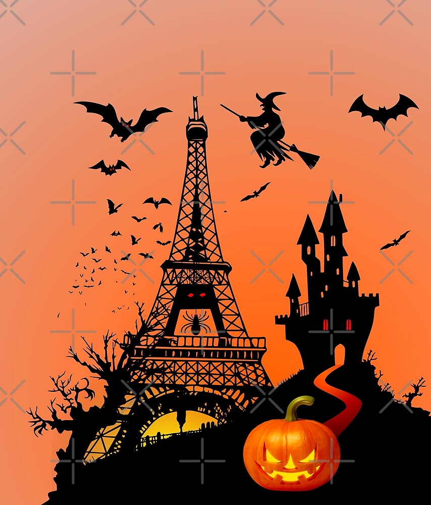 "Halloween Eiffel Tower" by SHFashions Redbubble