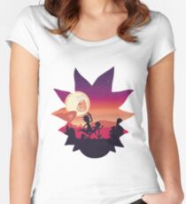 Rick and Morty Run! Women's Fitted Scoop T-Shirt