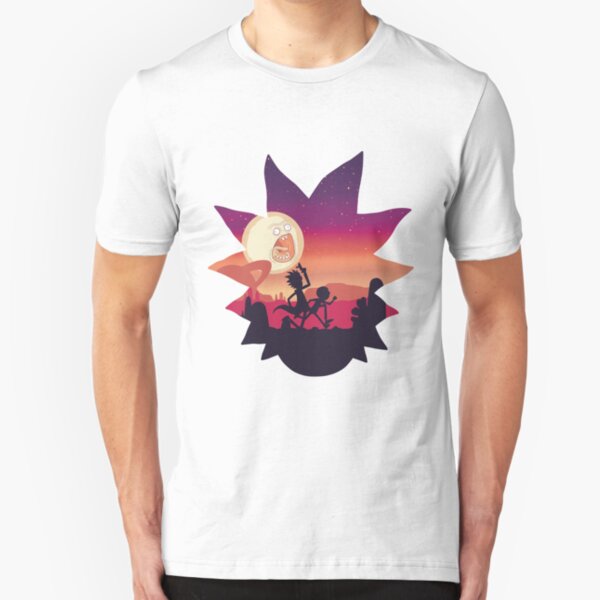 Rick and Morty Run! Slim Fit T-Shirt