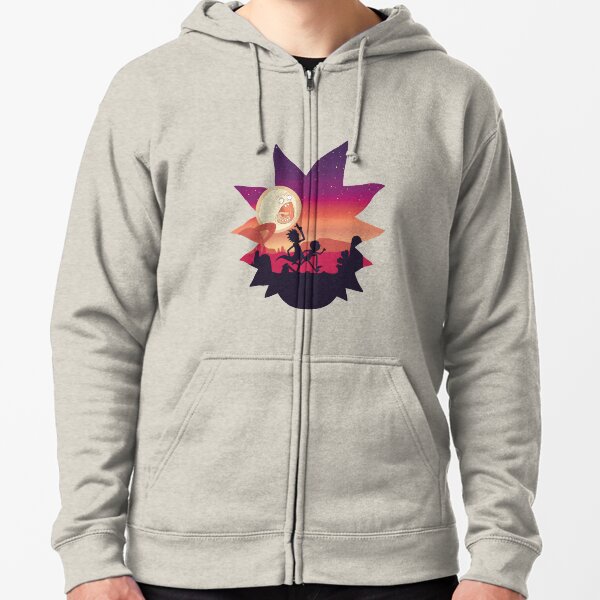 Rick et Morty Run! Veste zippée à capuche