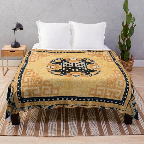 Item preview, Ningxia Antique Chinese Seat Cover Print designed and sold by Vicky Brago-Mitchell®.