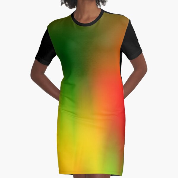 Rasta Splash Graphic T-Shirt Dress