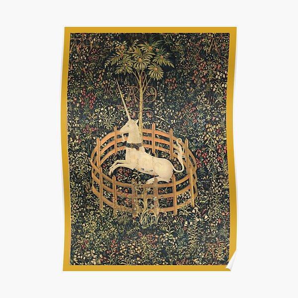 UNICORN in Captivity Tapestry Poster
