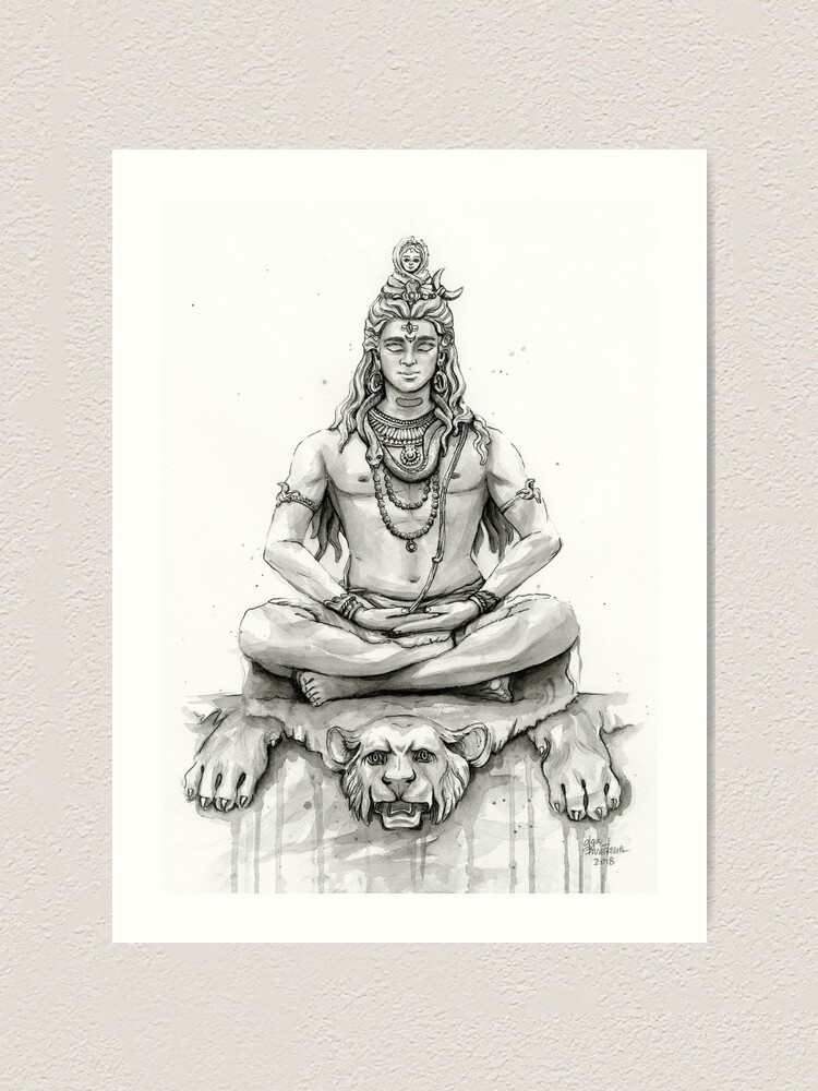 Lord Shiva Drawing by Tanuja Rangarao - Fine Art America